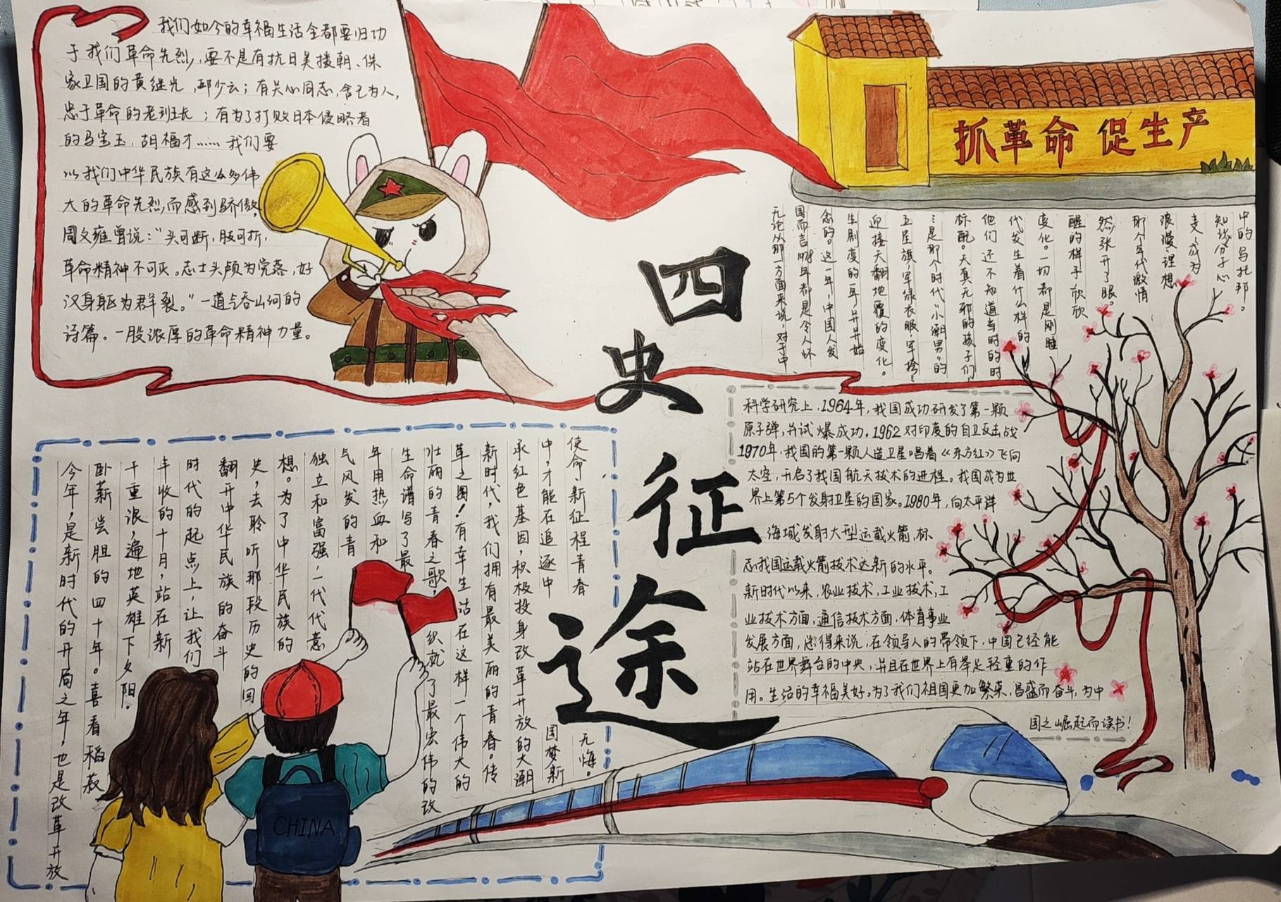 开展学党史系列活动之"妙笔生花·四史知多少"手抄报征集暨展示活动